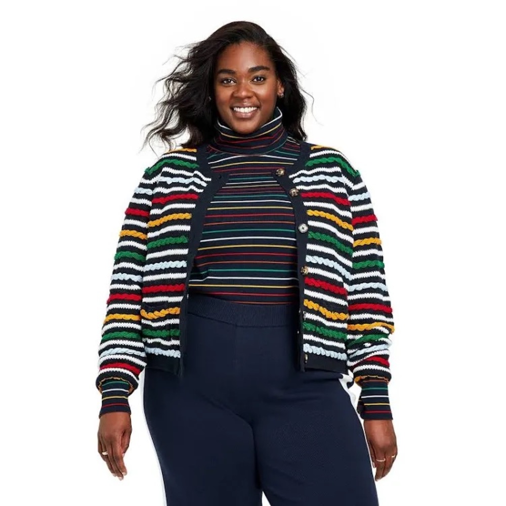 La Ligne x Target Textured Striped Cardigan Sweater